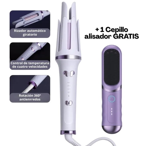 Jiuling® Rizador Automático + Cepillo Alisador