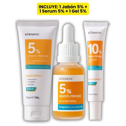 Kit Jabón 5% + Serum 5% + Gel 10%